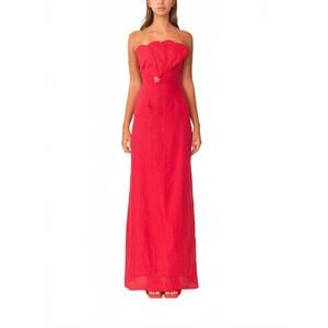 NEW AZULU bianca maxi dress in raspberry